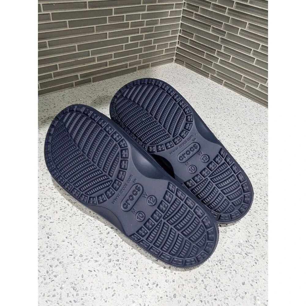 Crocs Baya Slide II 2 Navy Blue Sandal Slip-on Slide Pool Beach Men 10 Women 12